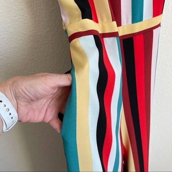 ECI Striped Cropped Jumpsuit- Small - Picture 3 of 11